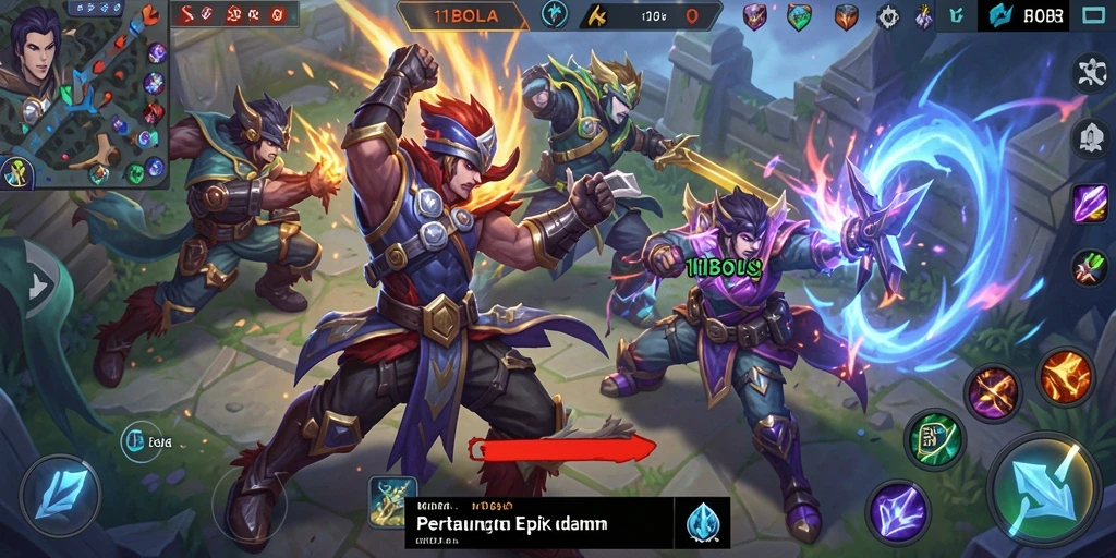 Tampilan gameplay menarik dari 11BOLA dengan aksi intens.