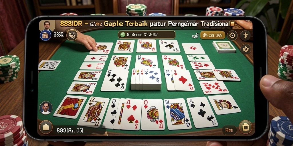 Tampilan gameplay menarik dari Gaple di 888IDR dengan grafis yang memukau.
