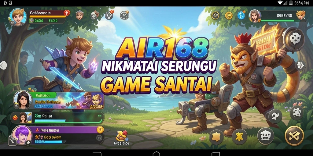 Screenshot gameplay AIR168 menampilkan aksi permainan yang seru dan penuh warna.