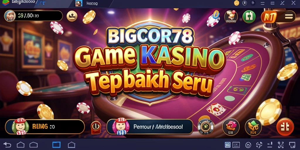 Skrinsut gameplay <strong>BIGCOR78</strong> menampilkan suasana kasino yang mendebarkan.