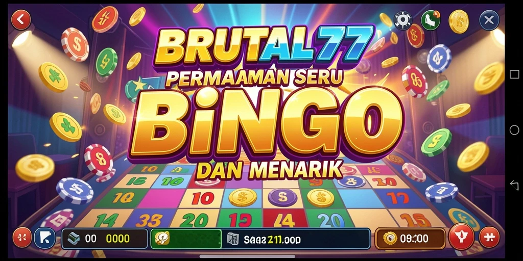 Tampilan gameplay seru dalam permainan Bingo BRUTAL77.