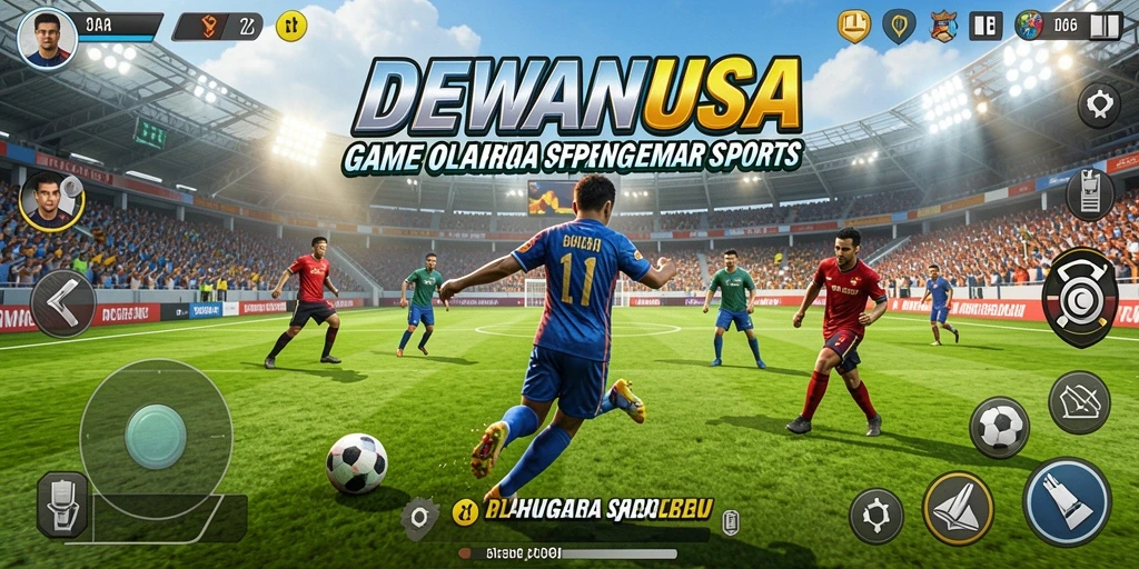Tangkapan layar gameplay DEWANUSA menampilkan aksi olahraga yang seru.
