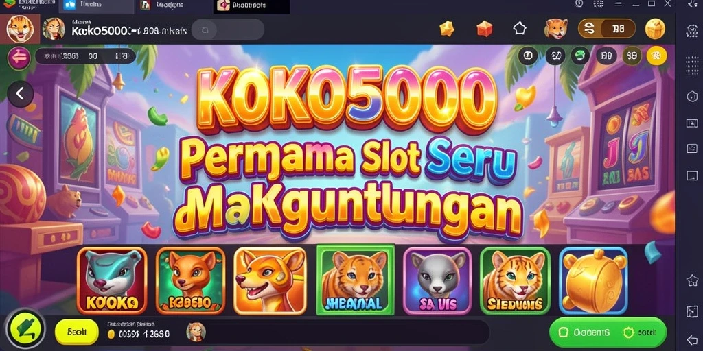 Screenshot gameplay KOKO5000 yang menarik dengan grafis slot yang menawan.