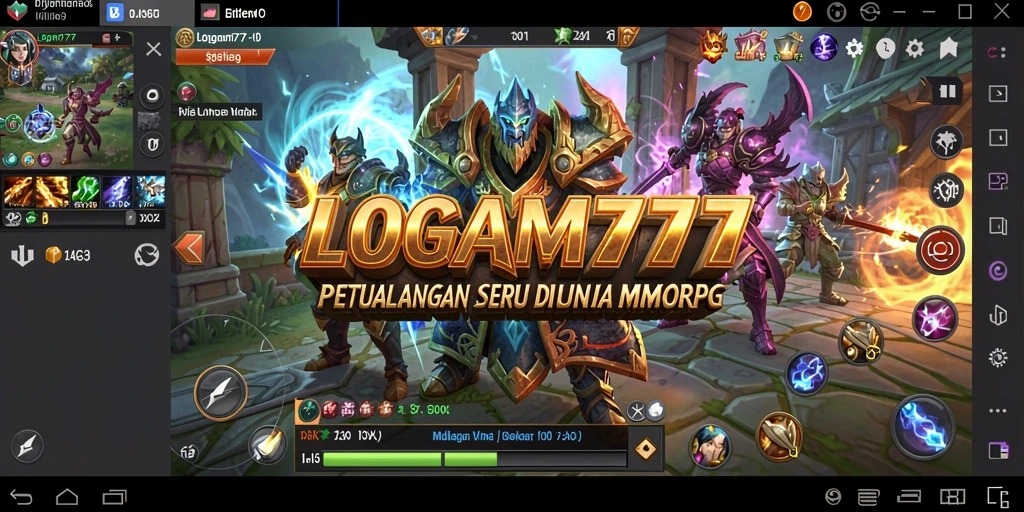 Tampilan gameplay menarik dalam dunia MMORPG LOGAM777.