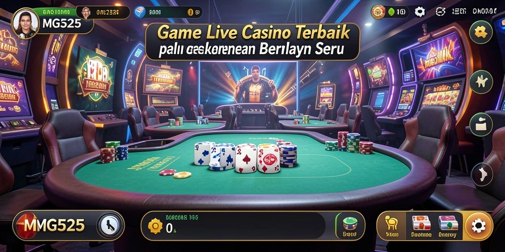 Tampilan menarik dari gameplay Live Casino di MG525 yang seru dan interaktif.