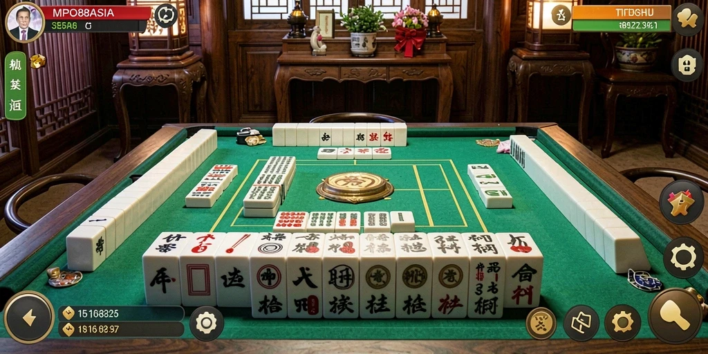 Tampilan gameplay seru di MPO88ASIA dengan grafis Mahjong yang menarik.