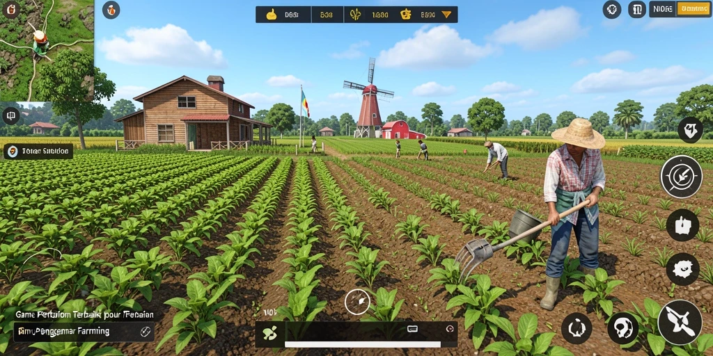 Tampilan gameplay seru di N06 saat bercocok tanam.