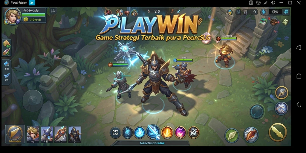 Screenshot gameplay menunjukkan strategi menaklukkan musuh dan membangun kekuatan.