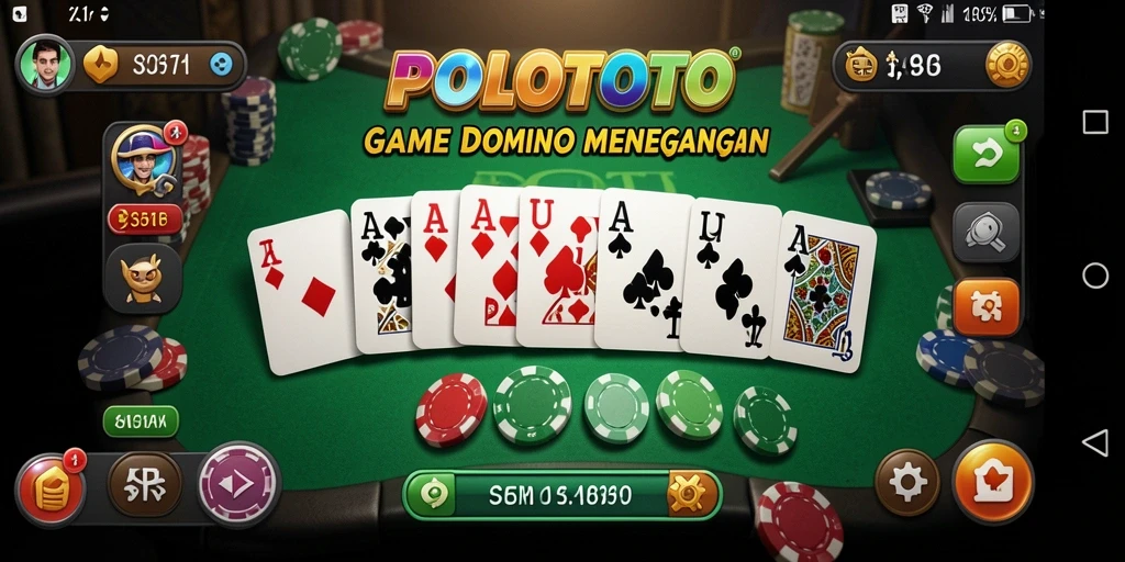 Screenshot gameplay POLOTOTO menampilkan keseruan bermain Domino.