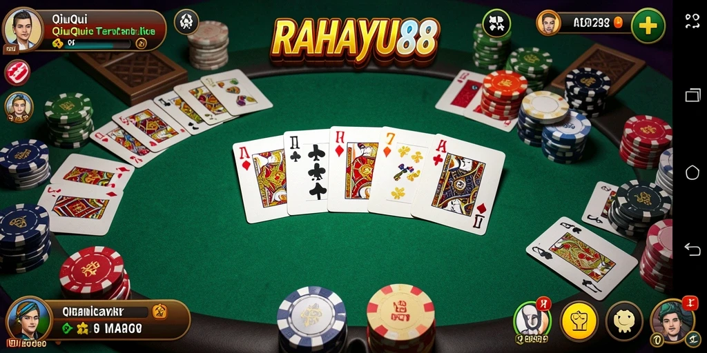 Gameplay RAHAYU88 yang seru dalam permainan QiuQiu.