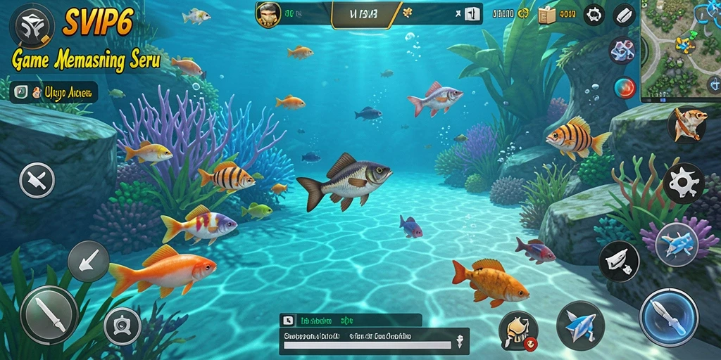 Tampilan gameplay memancing yang menakjubkan di SVIP6.
