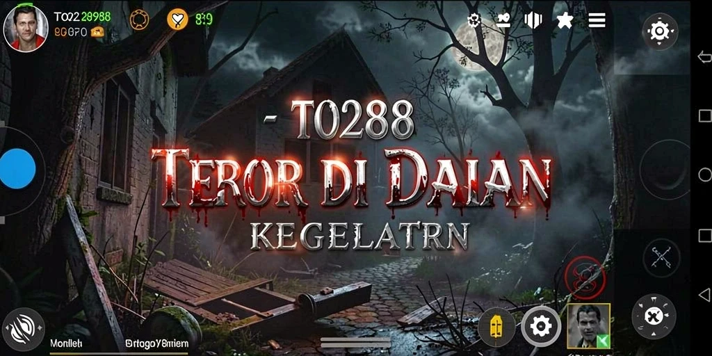 Tampilan gameplay menyeramkan di TO288 dengan suasana gelap yang mencekam.