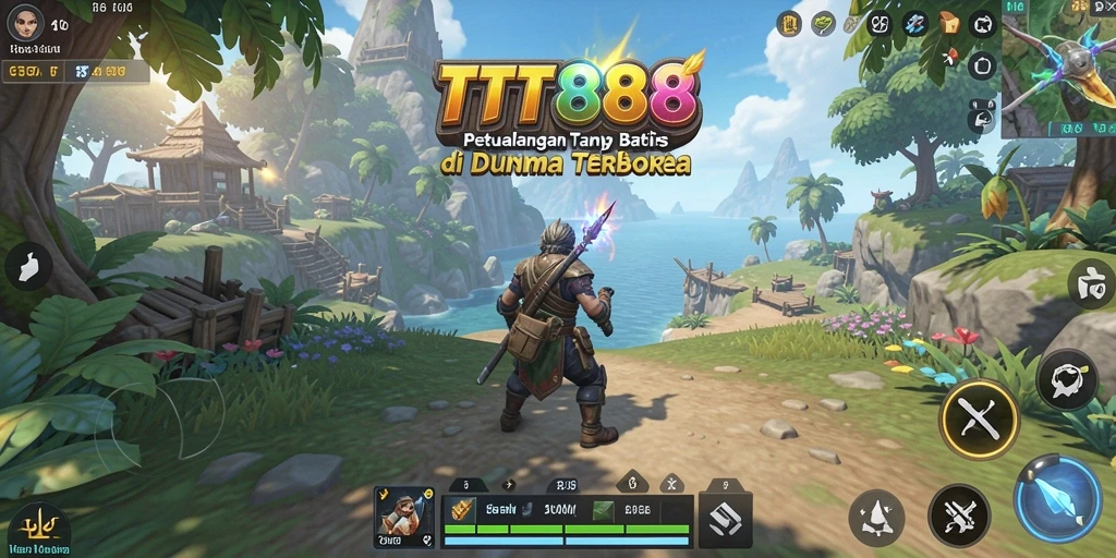 Gameplay dinamis TTT888 dalam dunia terbuka yang luas.