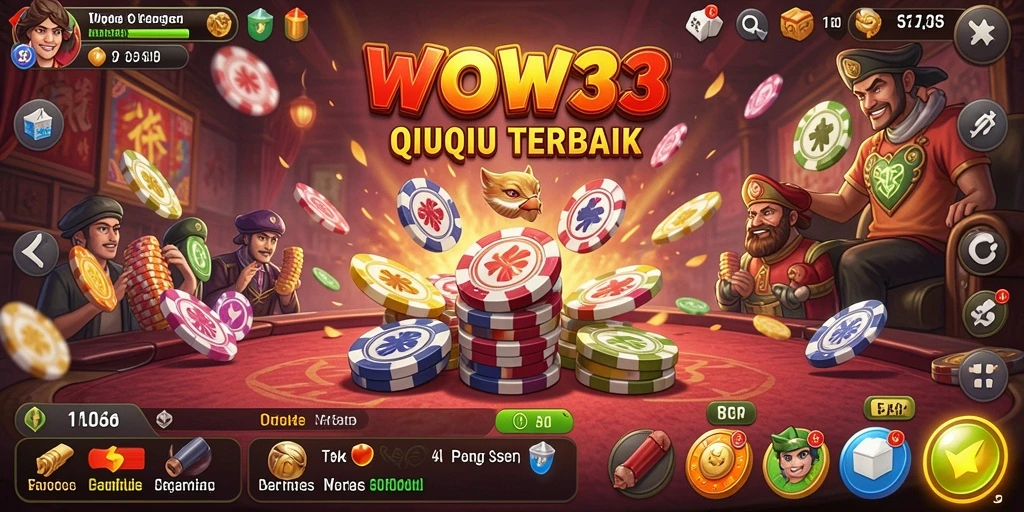 Gameplay WOW33 menampilkan aksi seru permainan QiuQiu.